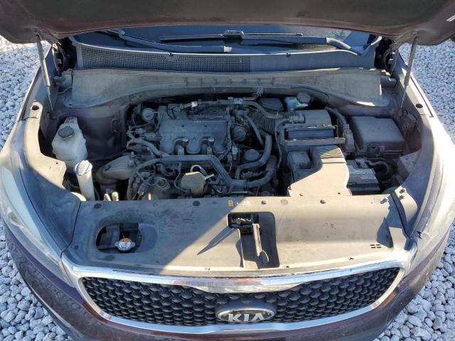 5XYPG4A52GG003644 - 2016 KIA SORENTO LX MAROON photo 11