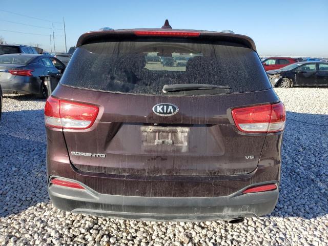 5XYPG4A52GG003644 - 2016 KIA SORENTO LX MAROON photo 6