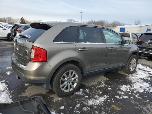 2FMDK4KC4EBA46863 - 2014 FORD EDGE LIMITED GRAY photo 3