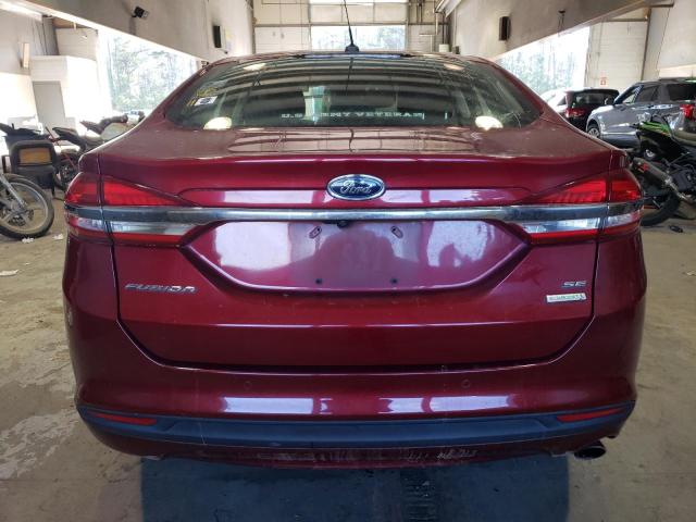 3FA6P0HD0JR135323 - 2018 FORD FUSION SE RED photo 6