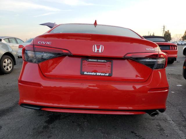 2HGFE2F51RH503119 - 2024 HONDA CIVIC SPORT RED photo 6