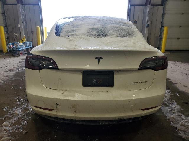 5YJ3E1EB9NF347687 - 2022 TESLA MODEL 3 WHITE photo 6