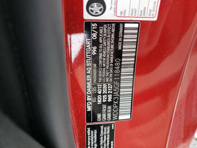 WDDPK3JA5GF118480 - 2016 MERCEDES-BENZ SLK 300 RED photo 13