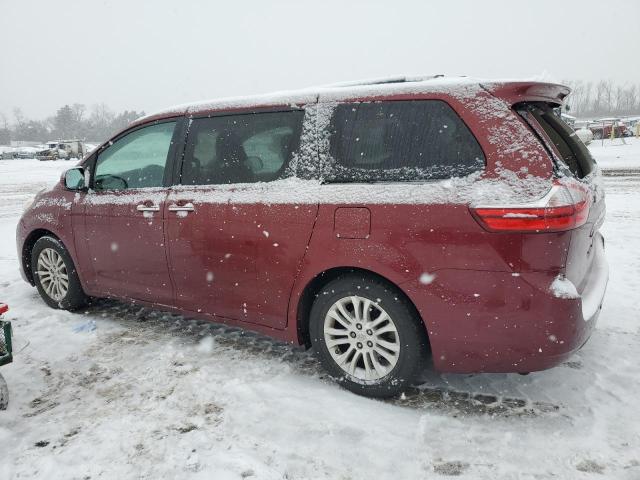 5TDYK3DC1FS673064 - 2015 TOYOTA SIENNA XLE BURGUNDY photo 2