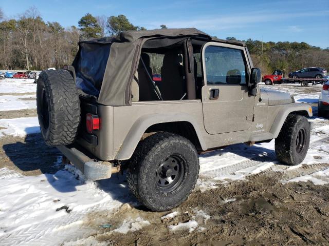 1J4FA49S76P764666 - 2006 JEEP WRANGLER / SPORT TAN photo 3