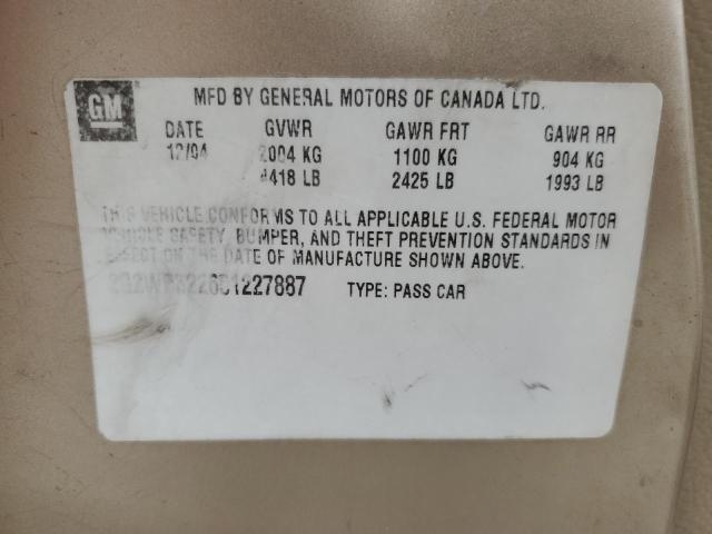 2G2WP522451214927 - 2005 PONTIAC GRAND PRIX TAN photo 12