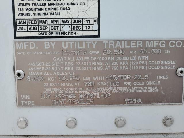 1UYVS2538DM787102 - 2013 UTILITY TRAILER WHITE photo 10