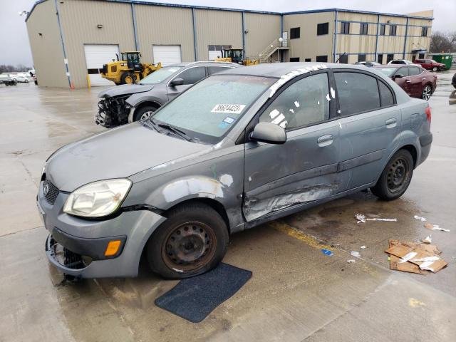 KNADE123766110823 - 2006 KIA RIO GRAY photo 1