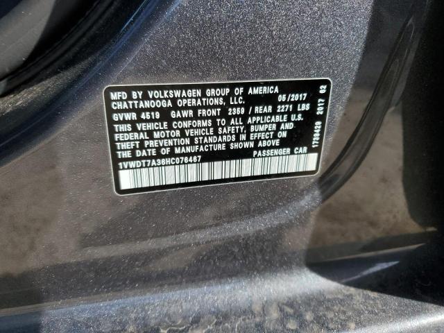 1VWDT7A36HC076467 - 2017 VOLKSWAGEN PASSAT R-LINE Grau Foto 13