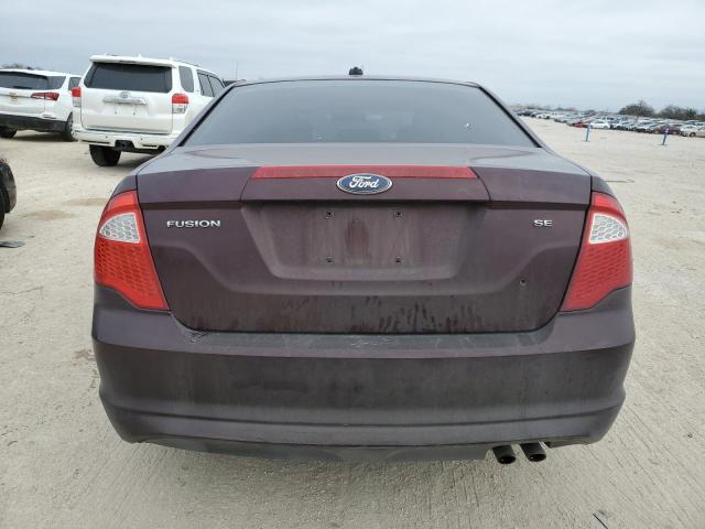 3FAHP0HA0CR258122 - 2012 FORD FUSION SE BURGUNDY photo 6