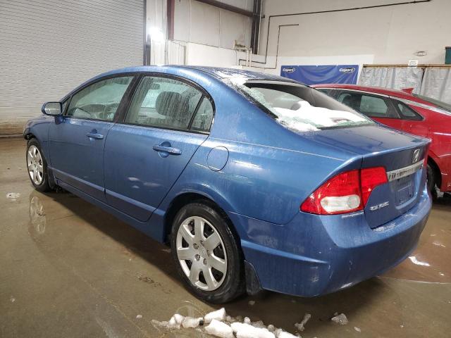 19XFA1F54AE015402 - 2010 HONDA CIVIC LX BLUE photo 2