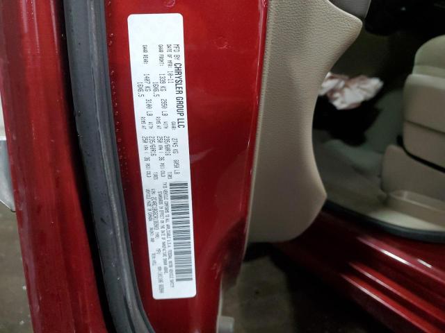 2C4RC1BG6CR136903 - 2012 CHRYSLER TOWN & COU TOURING RED photo 13