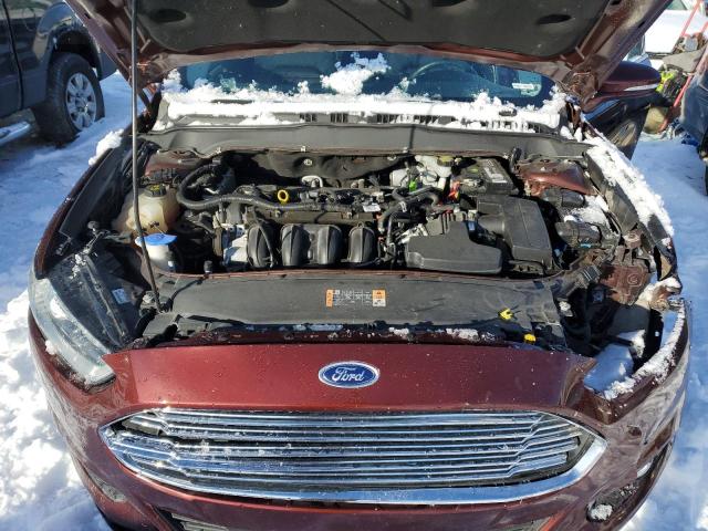 3FA6P0H70FR198584 - 2015 FORD FUSION SE MAROON photo 11