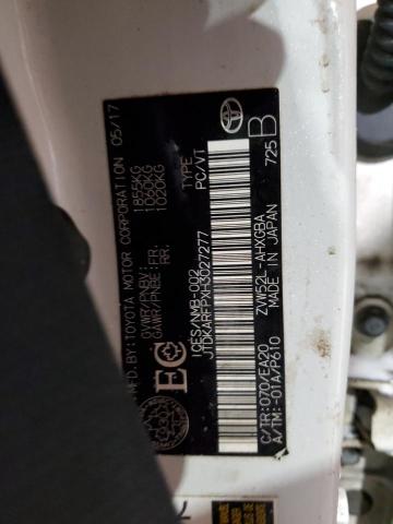 JTDKARFPXH3027277 - 2017 TOYOTA PRIUS PRIM WHITE photo 12