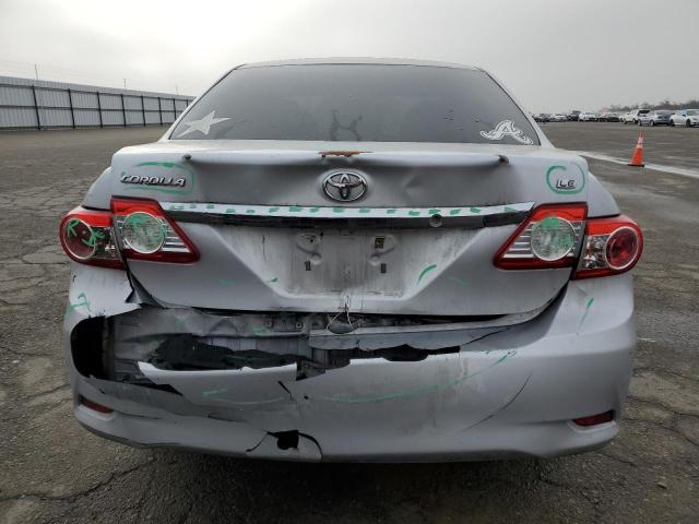 2T1BU4EE5CC810520 - 2012 TOYOTA COROLLA BASE SILVER photo 6