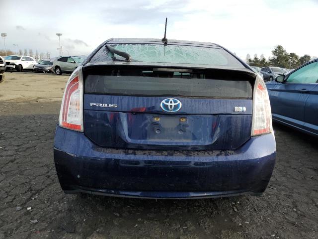 JTDKN3DUXF1945730 - 2015 TOYOTA PRIUS BLUE photo 6