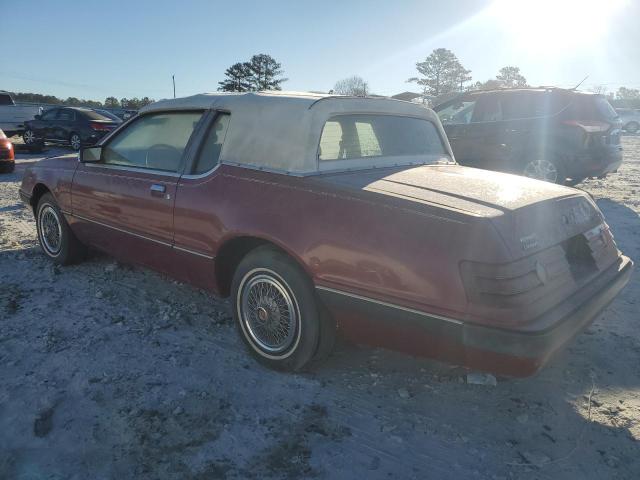 1MEBP9238EH630310 - 1984 MERCURY COUGAR BURGUNDY photo 2