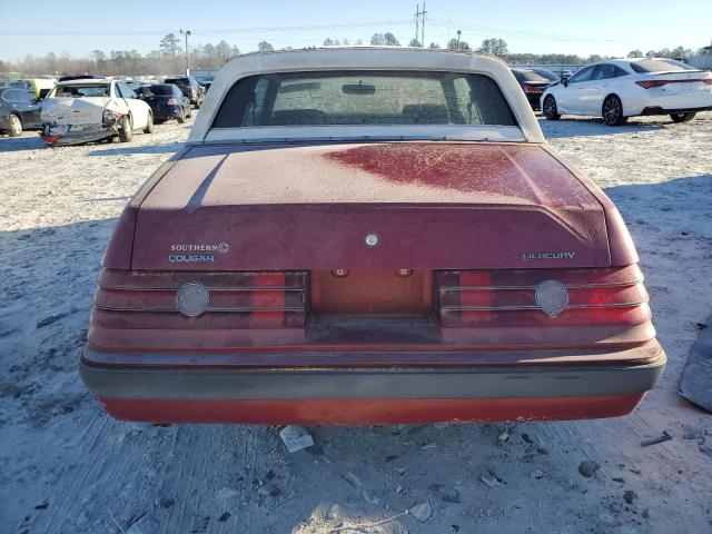 1MEBP9238EH630310 - 1984 MERCURY COUGAR BURGUNDY photo 6