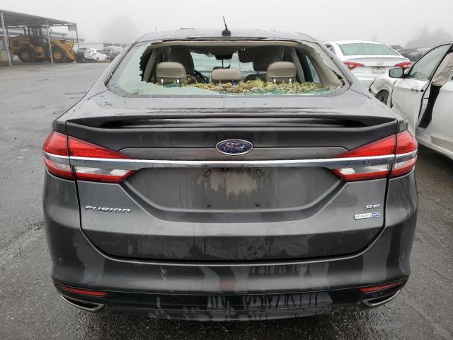 3FA6P0T95HR207744 - 2017 FORD FUSION SE GRAY photo 6