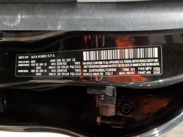 ZASPAKBN3L7C95856 - 2020 ALFA ROMEO STELVIO TI Qara foto 12