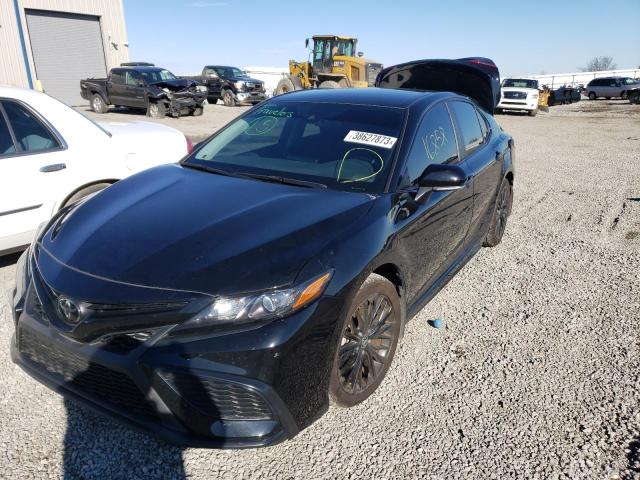 4T1G11AKXNU024139 - 2022 TOYOTA CAMRY SE BLACK photo 1