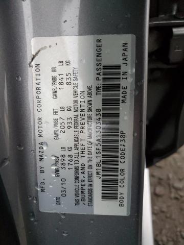 JM1BL1SF5A1303438 - 2010 MAZDA 3 I SILVER photo 12