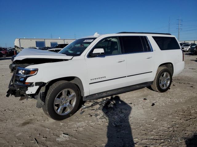 1GNSCJKCXFR651306 - 2015 CHEVROLET SUBURBAN C1500 LT WHITE photo 1