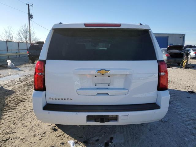 1GNSCJKCXFR651306 - 2015 CHEVROLET SUBURBAN C1500 LT WHITE photo 6