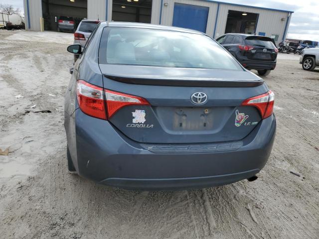 2T1BPRHE6FC258689 - 2015 TOYOTA COROLLA EC BLUE photo 6