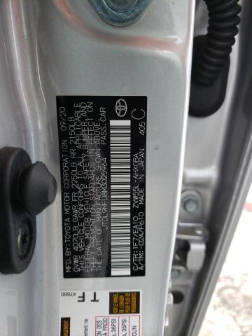 JTDL9MFU8M3025964 - 2021 TOYOTA PRIUS LE SILVER photo 12