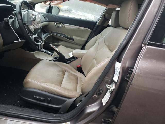 19XFB2F92EE255107 - 2014 HONDA CIVIC EXL ყავისფერი ფოტო 7