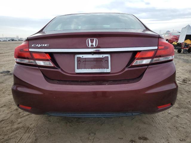 19XFB2F86FE261050 - 2015 HONDA CIVIC EX BURGUNDY photo 6