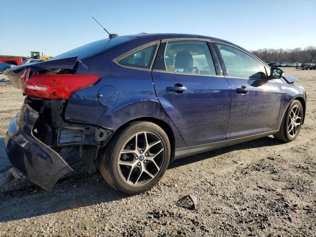 1FADP3H20HL218606 - 2017 FORD FOCUS SEL BLUE photo 3