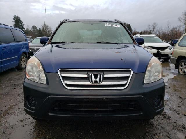 JHLRD78895C039841 - 2005 HONDA CR-V EX BLUE photo 5