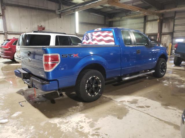 1FTFX1EF7DFC95156 - 2013 FORD F150 SUPER CAB BLUE photo 3