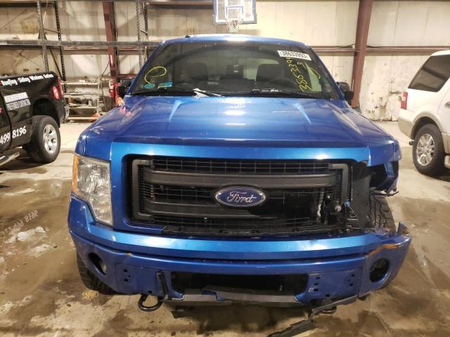 1FTFX1EF7DFC95156 - 2013 FORD F150 SUPER CAB BLUE photo 5