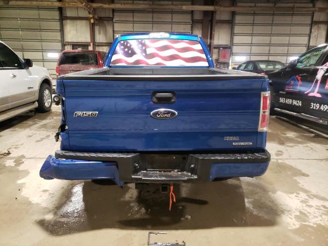 1FTFX1EF7DFC95156 - 2013 FORD F150 SUPER CAB BLUE photo 6