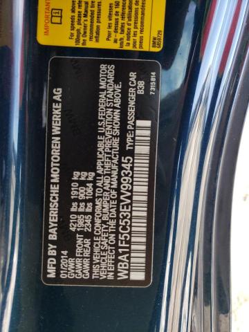 WBA1F5C53EVV99345 - 2014 BMW 228 I BLUE photo 12