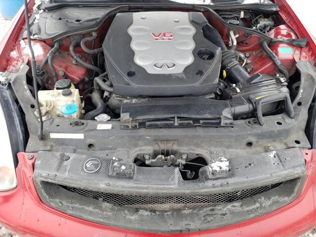 JNKCV54E76M703581 - 2006 INFINITI G35 RED photo 11