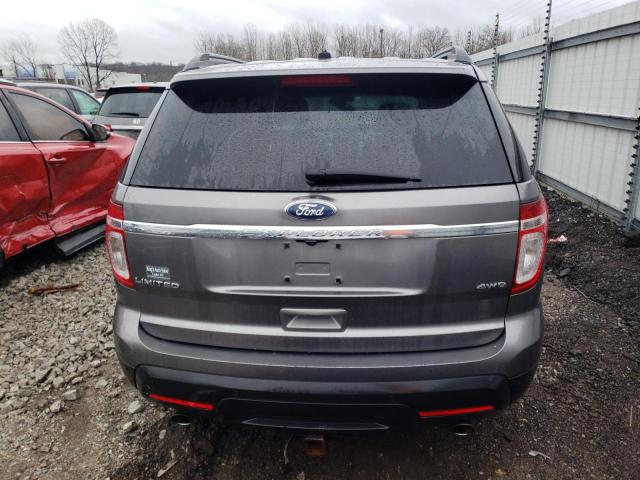 1FMHK8F88CGA51827 - 2012 FORD EXPLORER LIMITED GRAY photo 6