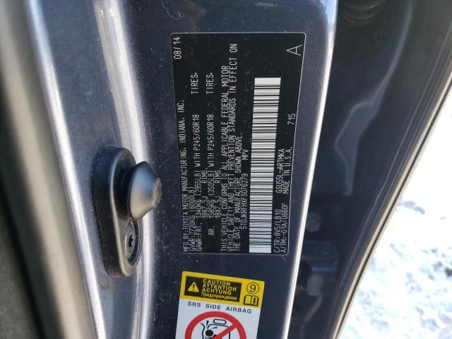 5TDJKRFHXFS076279 - 2015 TOYOTA HIGHLANDER XLE GRAY photo 13