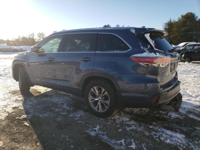 5TDJKRFHXFS076279 - 2015 TOYOTA HIGHLANDER XLE GRAY photo 2