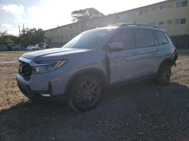 5FNYF7H55NB006203 - 2022 HONDA PASSPORT EXL BLUE photo 1