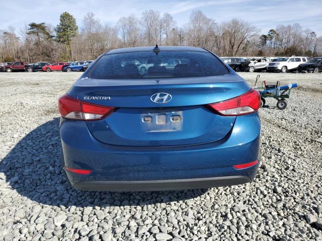 KMHDH4AE2GU618351 - 2016 HYUNDAI ELANTRA SE BLUE photo 6