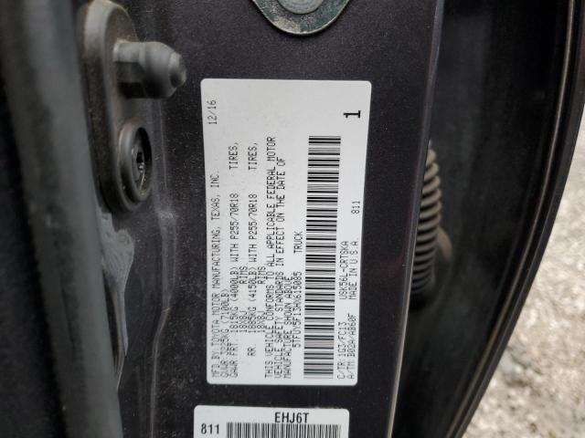 5TFUY5F13HX615085 - 2017 TOYOTA TUNDRA DOUBLE CAB SR/SR5 GRAY photo 12