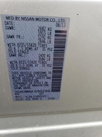 5N1AR2MM6DC690260 - 2013 NISSAN PATHFINDER S SILVER photo 14
