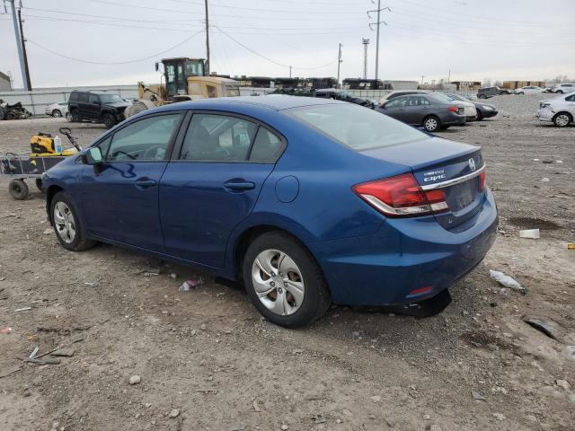 19XFB2F58FE039874 - 2015 HONDA CIVIC LX BLUE photo 2