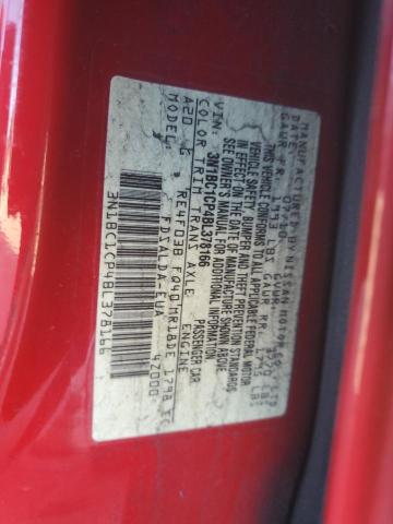 3N1BC1CP4BL378166 - 2011 NISSAN VERSA S RED photo 12