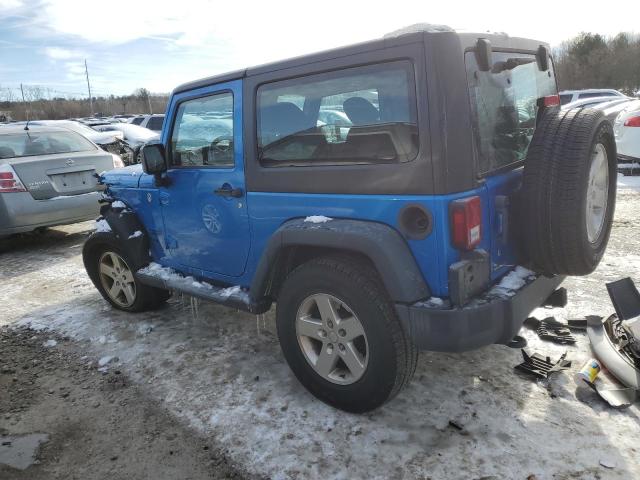 1C4AJWAG9FL590416 - 2015 JEEP WRANGLER SPORT BLUE photo 2