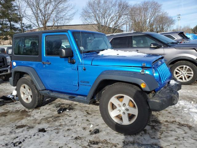 1C4AJWAG9FL590416 - 2015 JEEP WRANGLER SPORT BLUE photo 4